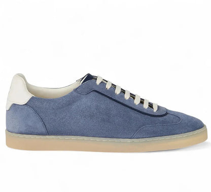 Brunello Cucinelli Men's Suede T-Toe Low-Top Sneakers