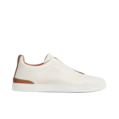 Zegna Triple Stitch low-top sneakers White in Brown
